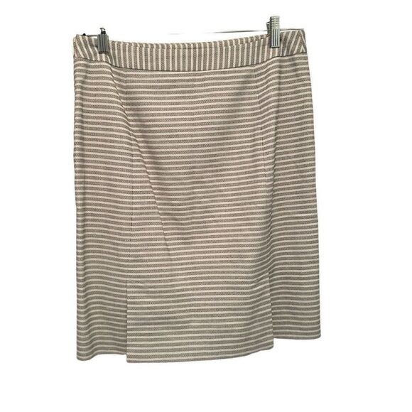 Talbots cream with grey stripes skirt suit- size 6 - Picture 5 of 14